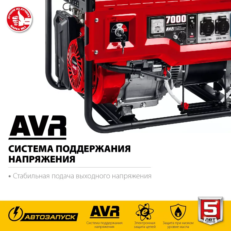 ЗУБР 7000 Вт, бензиновый генератор с автозапуском (СБА-7000) купить в Челябинске