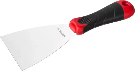 Шпатель ЗУБР &quot;МАСТЕР&quot;, профилированное нержавеющее полотно, 2к ручка, 80мм 10072-08 купить в Челябинске