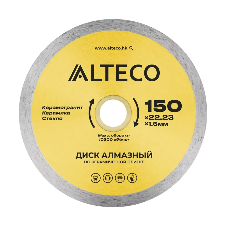 Диск алмазный по керамической плитке ALTECO 150x22.23x1.6 мм 66526 купить в Челябинске