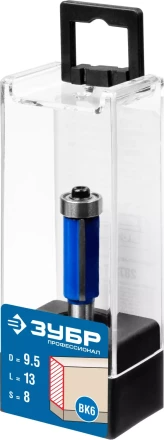 ЗУБР 9.5 x 13 мм, хвостовик 8 мм, фреза кромочная с нижним подшипником, Профессионал (28727-9.5-13) купить в Челябинске