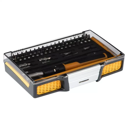 Отвертка с набором бит и торцевых головок для точных работ Denzel 7711599, гибкий привод, 48 шт, CrMo купить в Челябинске