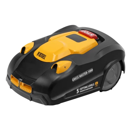 Робот-газонокосилка Grass Master 1000, ультразвуковой датчик, 3 Ач, LCD дисплей, Wi-Fi // Denzel купить в Челябинске