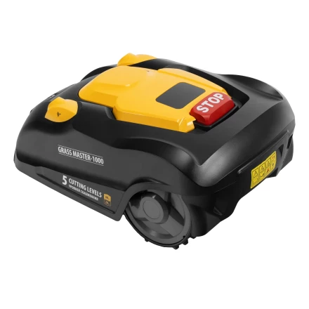 Робот-газонокосилка Grass Master 1000, ультразвуковой датчик, 3 Ач, LCD дисплей, Wi-Fi // Denzel купить в Челябинске