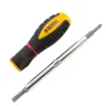 Отвертка комбинированная Denzel, SL3/16"-PH1, SL1/4"-PH2, 3-х компонентная рукоятка, 7713381 купить в Челябинске