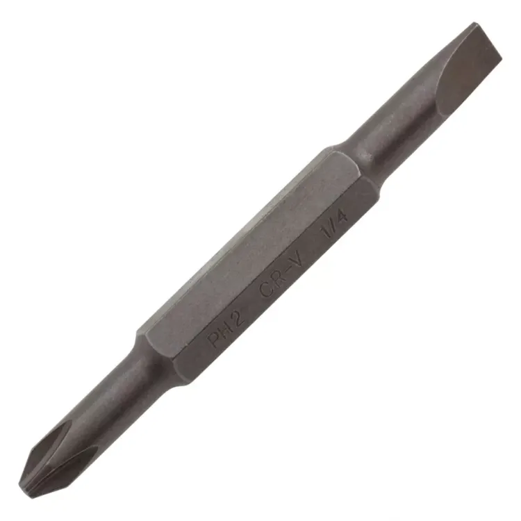 Отвертка комбинированная Denzel, SL3/16"-PH1, SL1/4"-PH2, 3-х компонентная рукоятка, 7713381 купить в Челябинске