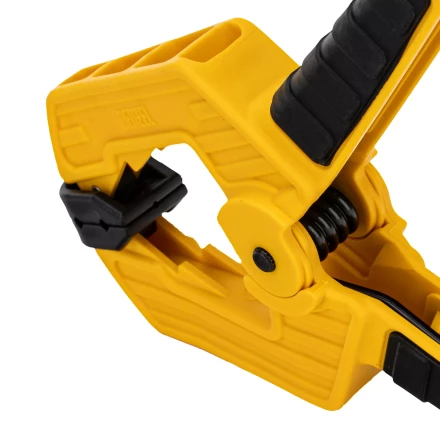 Струбцина клещеобразная Denzel, усиленная 80 х 60 мм, двухкомпонентные рукоятки, 20797 купить в Челябинске