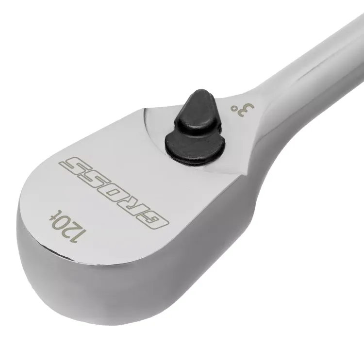 Ключ-трещотка 3/8" Gross 14051, CrV, 120 зубьев, цельнометаллический, хром купить в Челябинске
