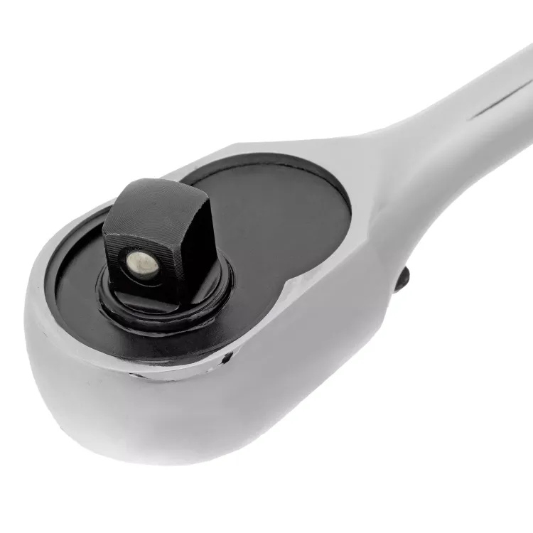 Ключ-трещотка 3/8" Gross 14051, CrV, 120 зубьев, цельнометаллический, хром купить в Челябинске