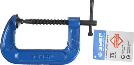 Струбцина  ЗУБР &quot;ПРОФЕССИОНАЛ&quot; тип &quot;G&quot;, корпус - ковкий чугун, 75мм 32245-075_z01 купить в Челябинске