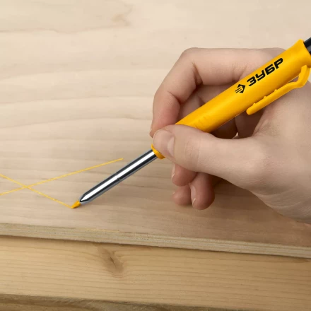 ЗУБР АСК желтый, d 2,8 мм, HB, 6 сменных грифелей, автоматический карандаш (06311-5) купить в Челябинске