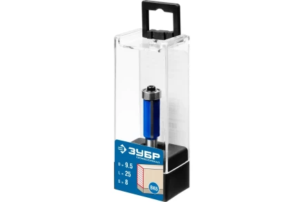 ЗУБР 9.5 x 25 мм, хвостовик 8 мм, фреза кромочная с нижним подшипником, Профессионал (28727-9.5-25) купить в Челябинске