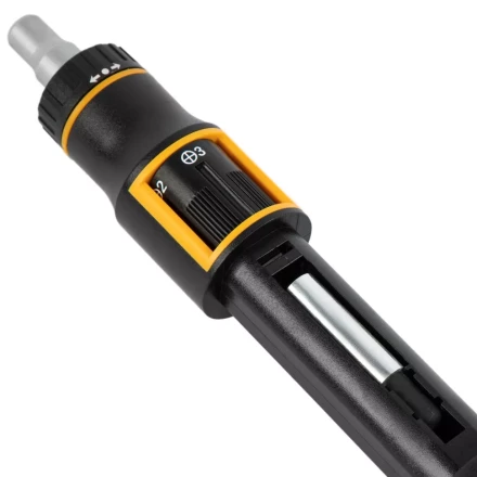 Отвертка реверсивная с револьверным механизмом Denzel 7711601, 11 шт, сталь S2 купить в Челябинске