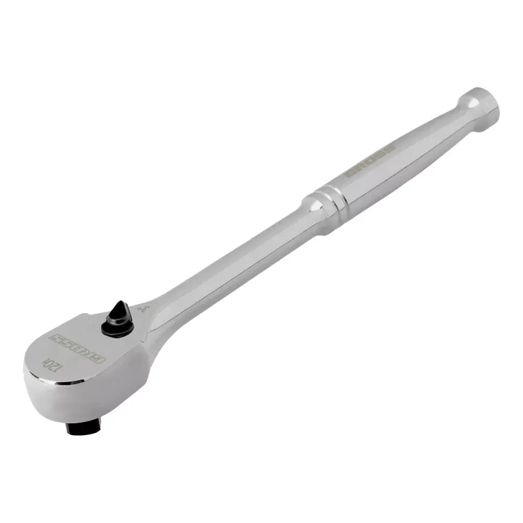 Ключ-трещотка 1/2" Gross 14052, CrV, 120 зубьев, цельнометаллический, хром купить в Челябинске
