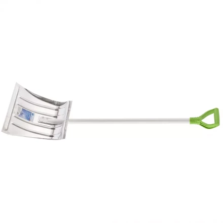 Лопата снеговая алюминиевая 410 х 380 мм металл эргономичный черенок СИБРТЕХ артикул 61626 купить в Челябинске