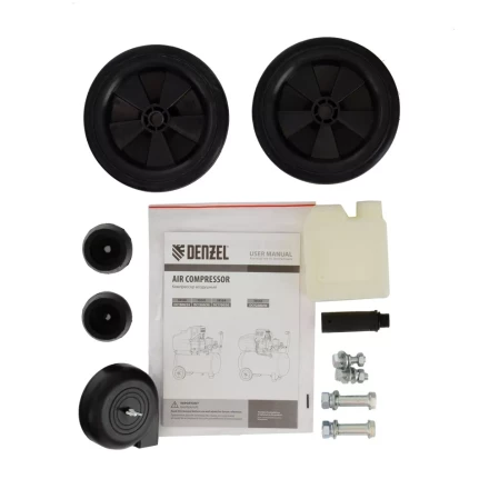 Компрессор воздушный прямой привод DC1700/50, 1.7 кВт, 50 литров, 260 л/мин Denzel 58164 купить в Челябинске