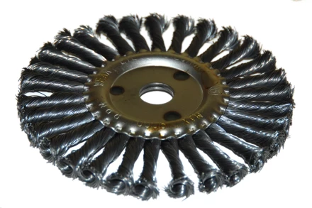 Щетка для УШМ Ф222/115 мм дисковая сталь витая 51583 купить в Челябинске