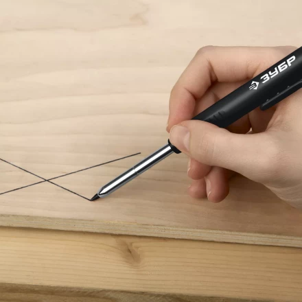 ЗУБР АСК черный, d 2,8 мм, HB, 6 сменных грифелей, автоматический карандаш (06311-2) купить в Челябинске