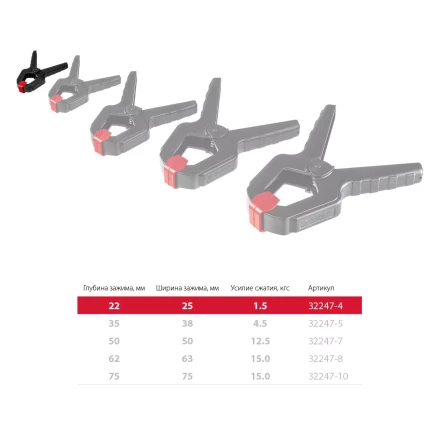 ЗУБР МЗ-40, 38 х 38 мм, пружинный зажим (32247-4) купить в Челябинске