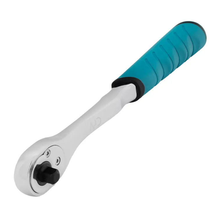 Ключ-трещотка 1/4" Gross 14053, CrV, 90 зубьев, усиленный, хром купить в Челябинске