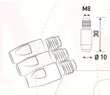 Наконечник к гор. п/а M8, d.1,0 мм L30 (тело 10) Cu-Cr-Zr Aurora купить в Челябинске