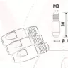 Наконечник к гор. п/а M8, d.1,0 мм L30 (тело 10) Cu-Cr-Zr Aurora купить в Челябинске