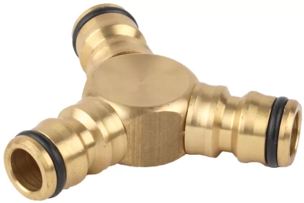 Тройник RACO &quot;Profi&quot; (соединитель-соединитель-соединитель) латунный, 1/2&quot; 4246-55028B купить в Челябинске