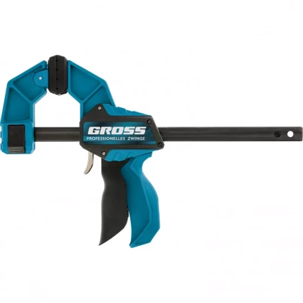 Струбцина реечная быстрозажимная пистолетного типа пошаговый механизм пластиковый корпус 300 мм Gross 20702 купить в Челябинске