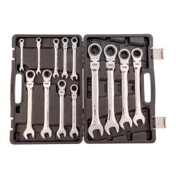 Набор ключей комбинированных Matrix трещоточных шарнирных 13 шт 14798