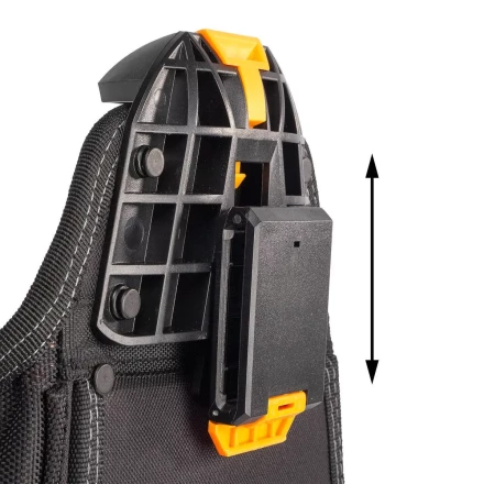 Быстросъемная поясная сумка модульного типа на клипсе с держателями для молотка и рулетки КВТ СМ-02 (83136) купить в Челябинске