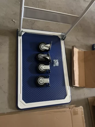 Тележка платформенная 150 кг TOR PH150 (480x740) со складной ручкой (резиновые колеса 100 мм) 1004024 купить в Челябинске