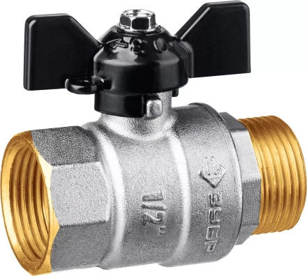 ЗУБР d 1/2, ручка бабочка, шаровой кран (51325-1/2) купить в Челябинске