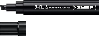 ЗУБР МК-800 черный, 2-8 мм клиновидный маркер-краска (06327-2)