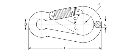 ЗУБР DIN 5299D, 4 мм, 50 шт, карабин с предохранительной гайкой (4-304555-04) купить в Челябинске