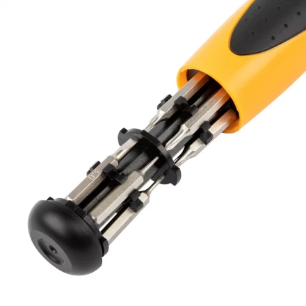 Отвертка реверсивная Denzel 7711609, механизм SmartPush mini 11 шт, CrMo купить в Челябинске