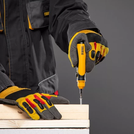 Отвертка реверсивная Denzel 7711609, механизм SmartPush mini 11 шт, CrMo купить в Челябинске