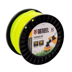 Леска для триммера квадрат, 4,0мм х 62м, на DIN катушке FLEX CORD// Denzel 96295