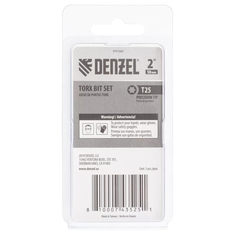 Бита T25x50, 5 шт. Denzel 7711321 купить в Челябинске