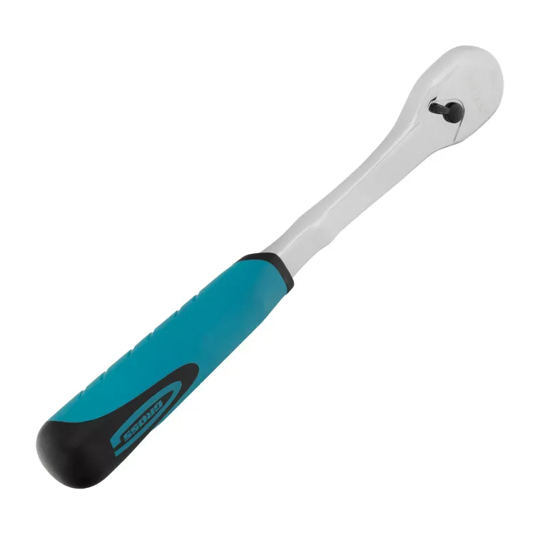 Ключ-трещотка 3/8" Gross 14054, CrV, 90 зубьев, усиленный, хром купить в Челябинске