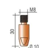 Наконечник к гор. п/а M8, d.1,2 мм L30 (тело 10) Cu-Cr-Zr Aurora купить в Челябинске