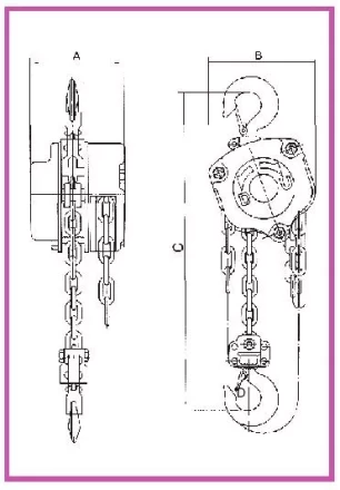 Таль ручная цепная HSZ-J LB г-п 20 тонн H=3 метра купить в Челябинске