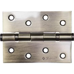 Петля универсальная ЗУБР "ЭКСПЕРТ", 2 подшипника, цвет латунь (PB), с крепежом, 100х75х2,5мм, 2 шт 37601-100-1