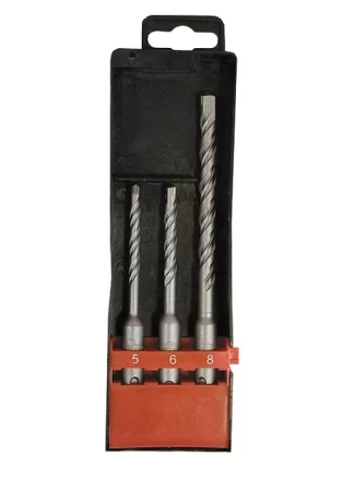 Набор буров по бетону 5х110 6х110 8х160 мм 3 шт в пластиковой коробке SDS PLUS MATRIX 71093 купить в Челябинске