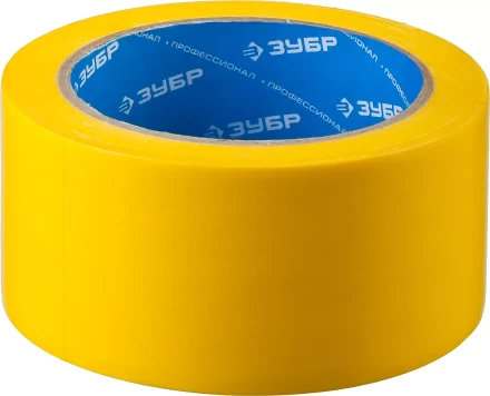 ЗУБР 50 мм, 25 м, желтая, разметочная клейкая лента, Профессионал (12243-50-25) купить в Челябинске