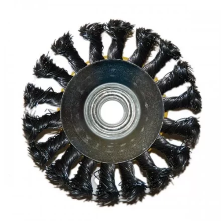 Щетка для УШМ М14/100 мм выгнутая сталь витая 51571 купить в Челябинске