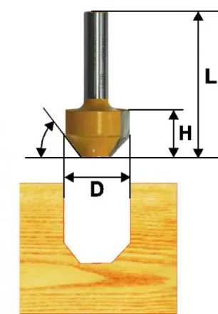 Фреза пазовая фасонная Ф111Х11 мм 22° хвостовик 8 мм 46121 купить в Челябинске
