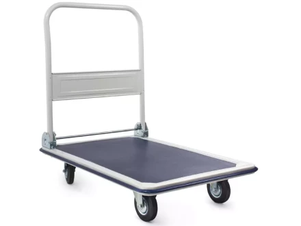 Тележка платформенная 300 кг TOR PH300 (820х575) со складной ручкой (резиновые колеса 125 мм) 130031 купить в Челябинске