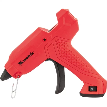 Клеевой пистолет, 11 мм, 40 (100) Вт, 18 г/мин, выключатель и индикатор напряжения Matrix 93007 купить в Челябинске