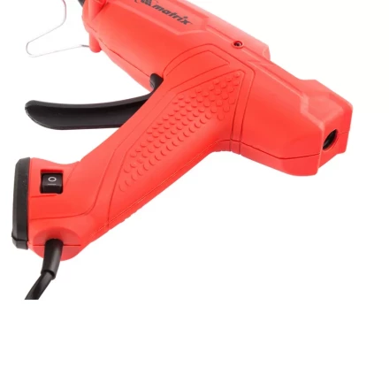 Клеевой пистолет, 11 мм, 40 (100) Вт, 18 г/мин, выключатель и индикатор напряжения Matrix 93007 купить в Челябинске