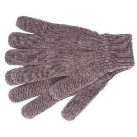 Перчатки трикотажные акрил  коричневый двойная манжета Сибртех Россия 68673 купить в Челябинске