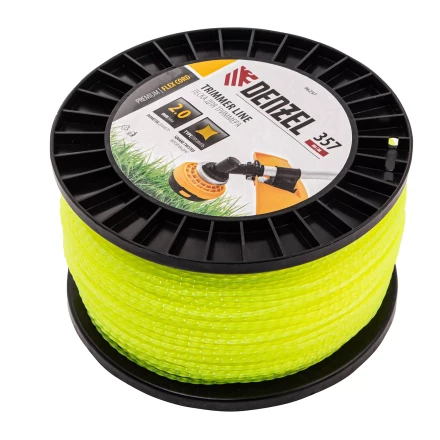 Леска для триммера витой квадрат, 2,0мм х 357м, на DIN катушке FLEX CORD// Denzel 96297 купить в Челябинске